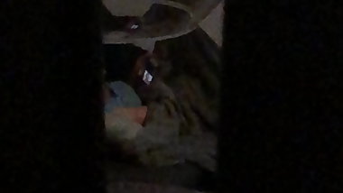 Voyeur window watching porn masturbation