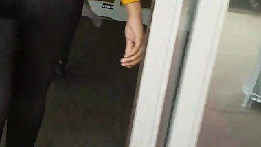 Sexy Black Bitch W See Through Pink Thong