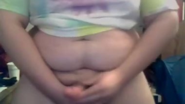 Chubby boy ejaculating