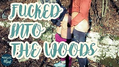 BLONDE TEEN FUCKED OUTDOOR IN THE WOODS