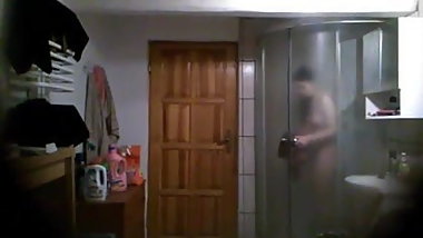 sister in the shower