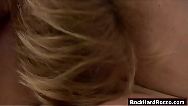 Busty teen ass fucked by Roccos big cock