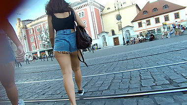 shortinho jeans enterrado no rabo gostoso da ninfeta tarada