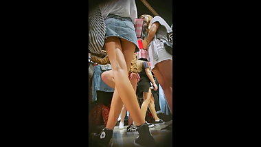 Teen Stalk and Upskirt in Mall