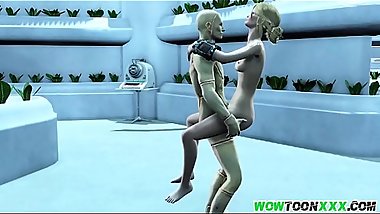 Futanari 3D babe fucking tight pussy teen