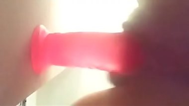 Slowly grinding dildo in my pussy. Twitter @lewdakitten