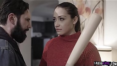 Stunning brunette teen Avi Love getting her teen pussy fucked so hard from behind!