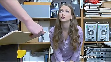 Gagging on and getting pounded by guards cock