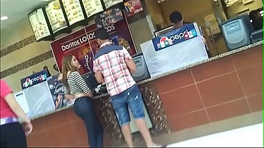 Very hot teen girl at the mall