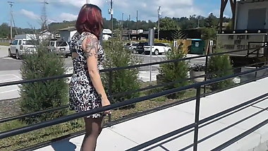 Short dress black pantyhose